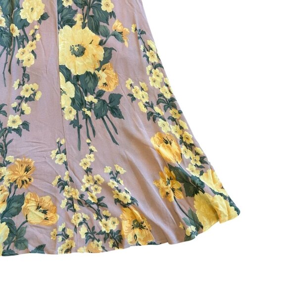 Reformation Cordelia Floral Print Dress Midi Length Slit Off-Shoulder Size 0 - Picture 9 of 12